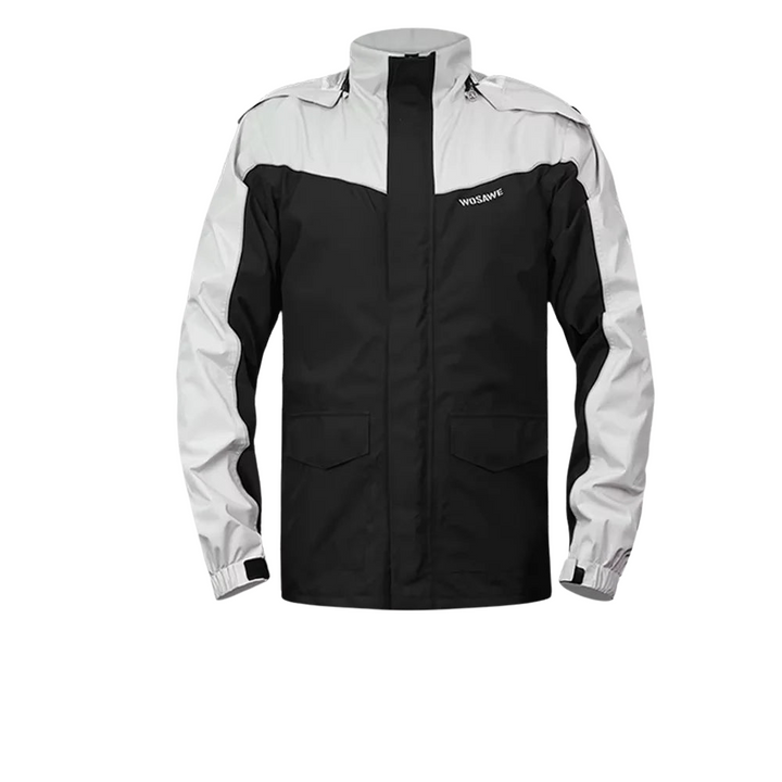 Amarae | Men's Waterproof Motorcycle Rain Jacket - Reflective Black/Green S-2XL