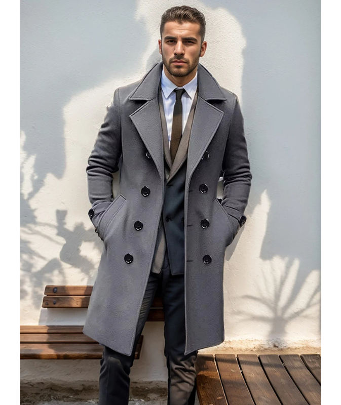 Amarae | Elegant Men's Double-Breasted Coat