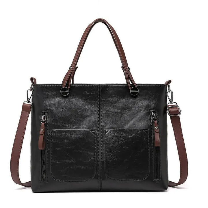 Lune London | Structured leather handbag with two compartments for women