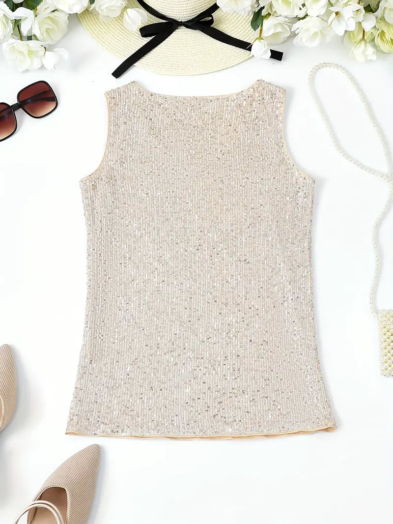 Lune London | Sleeveless Top with Sequins