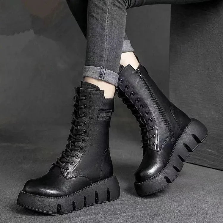 Lune London | Winter boots with zipper - Non-slip sole - Warm lining - Real leather look