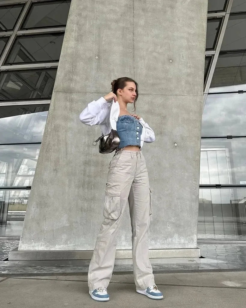 Lune London | Adjustable straight cut cargo pants