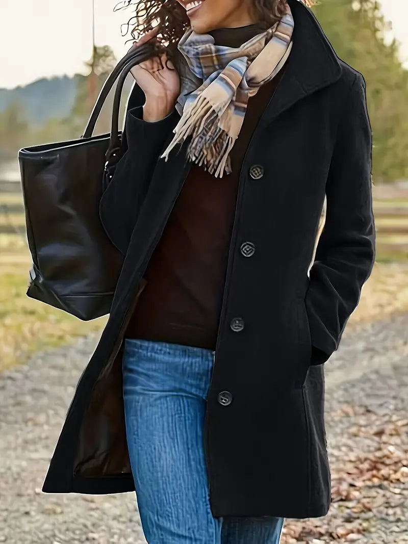Lune London | Woven Single-Breasted Coat