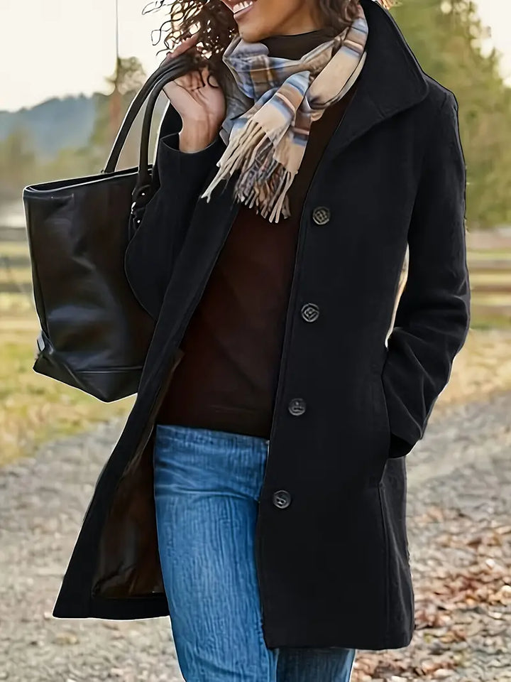 Lune London | Woven Single-Breasted Coat
