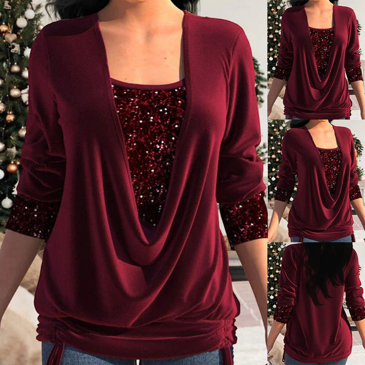 Lune London | Women's Blouse Long Sleeve & Sequins Elegant & Comfortable Fit