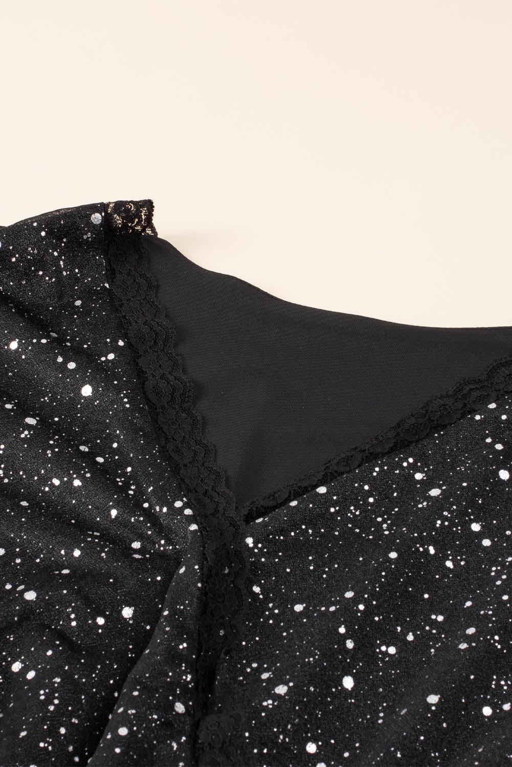 Lune London | Elegant black sparkling dress with mesh screening