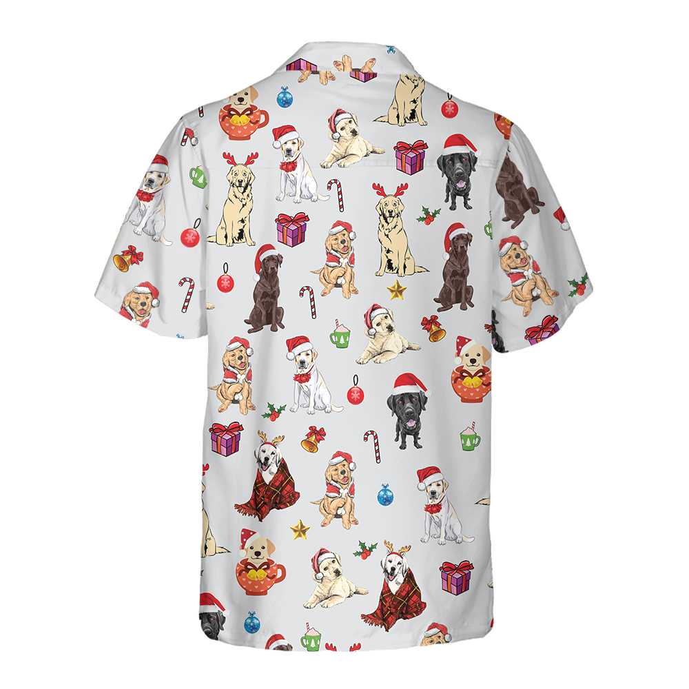 Lune London | Cute Labrador Retriever Hawaiian Shirt for Christmas, Funny Labrador Christmas Shirt, Best Christmas Gift