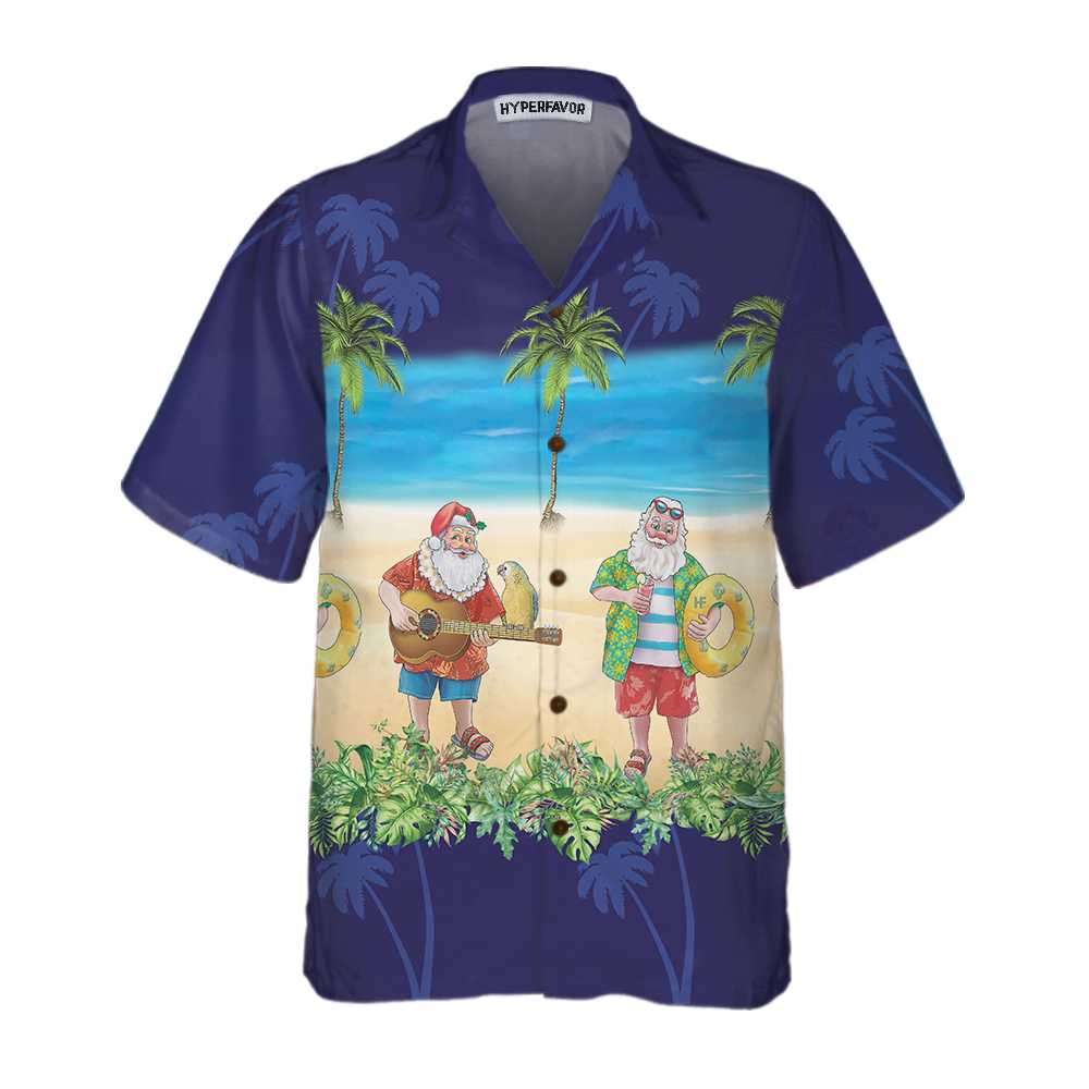 Lune London | Aloha Santa Shirt Hawaiian Shirt, Fun Christmas Vacation Santa Shirt, Best Gift for Christmas