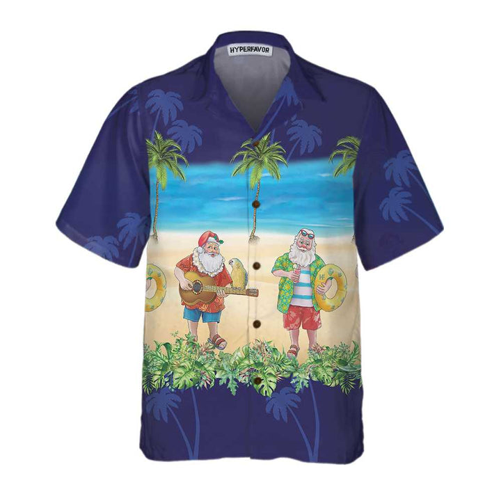 Lune London | Aloha Santa Shirt Hawaiian Shirt, Fun Christmas Vacation Santa Shirt, Best Gift for Christmas