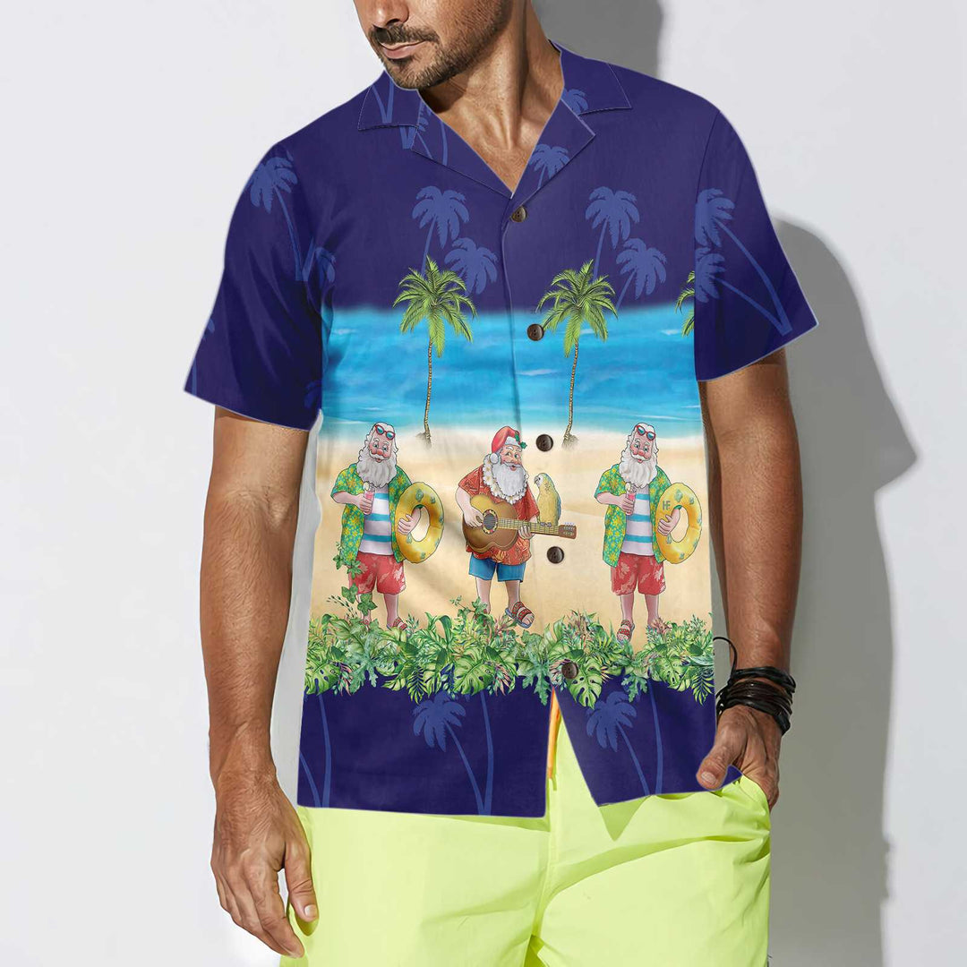 Lune London | Aloha Santa Shirt Hawaiian Shirt, Fun Christmas Vacation Santa Shirt, Best Gift for Christmas