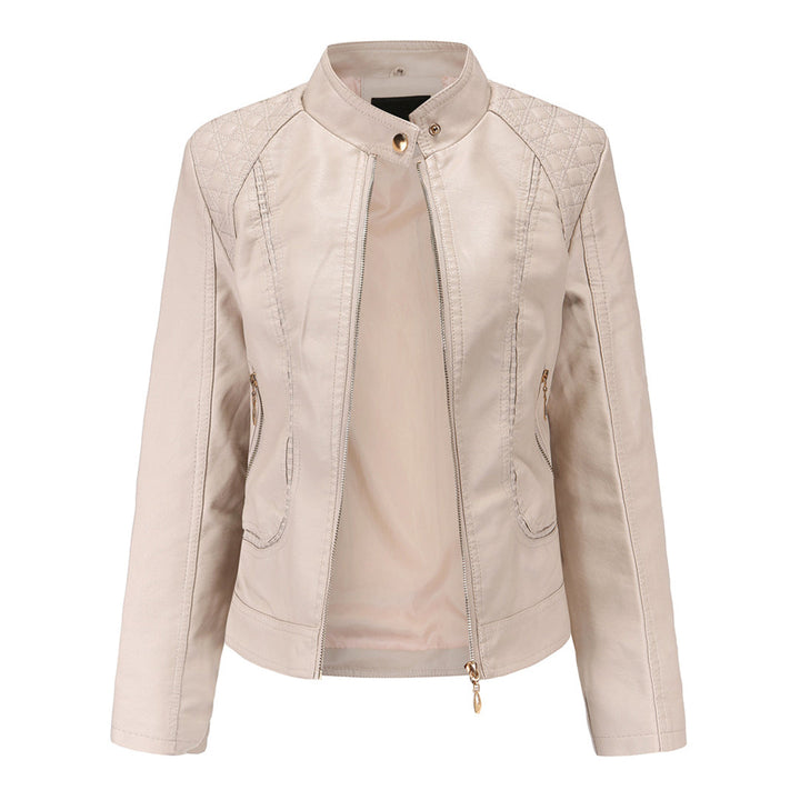 Chic und Stil | Elegant leather jacket for women in genuine leather