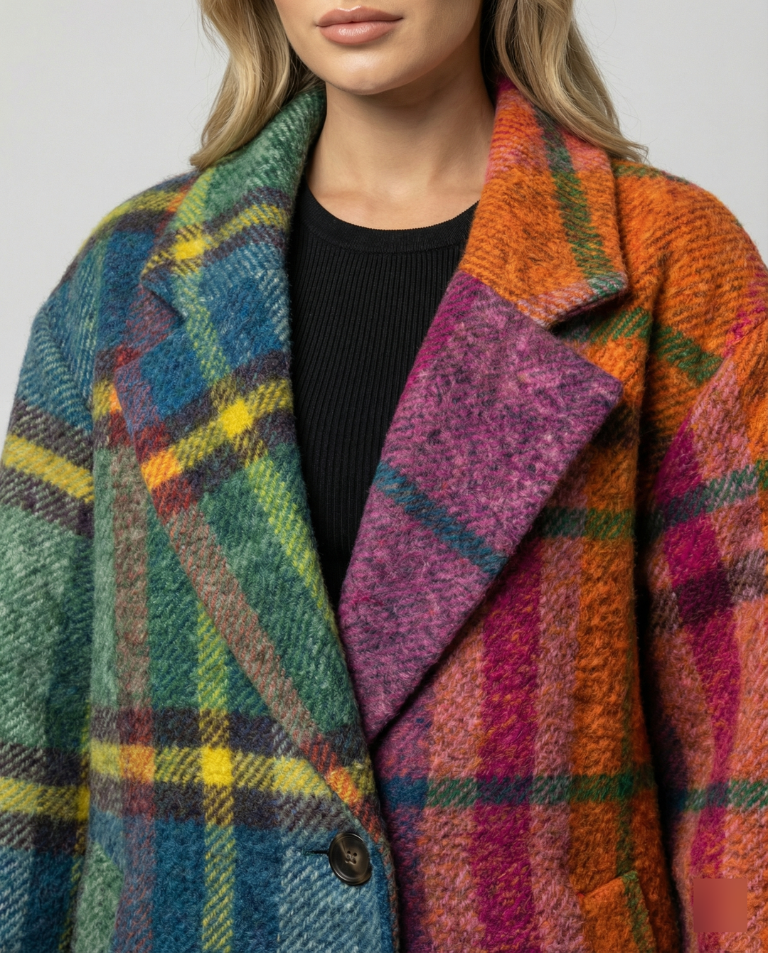 Men's Coat Long | Oversized Winter Coat with Notch Lapel & Pockets