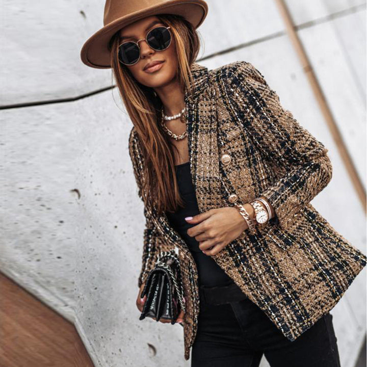 Lune London | Women's Button Down Puffer Blazer Casual