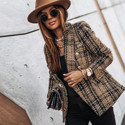 Amarae | Women's Button Down Puffer Blazer Casual