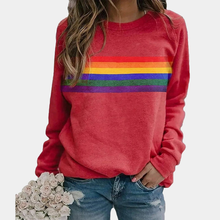 Amarae | Sweatshirt - Cotton blend - Round neck - Long raglan sleeves