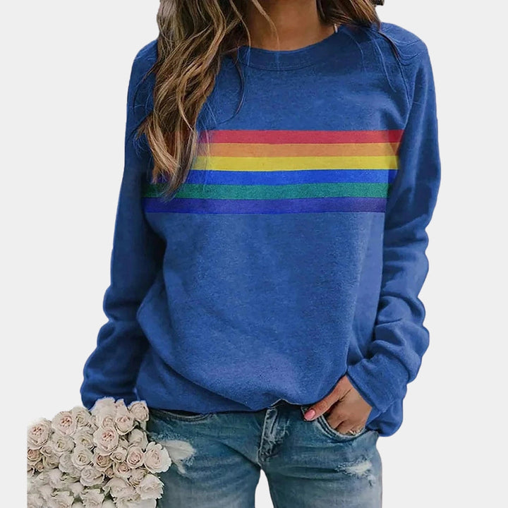 Amarae | Sweatshirt - Cotton blend - Round neck - Long raglan sleeves