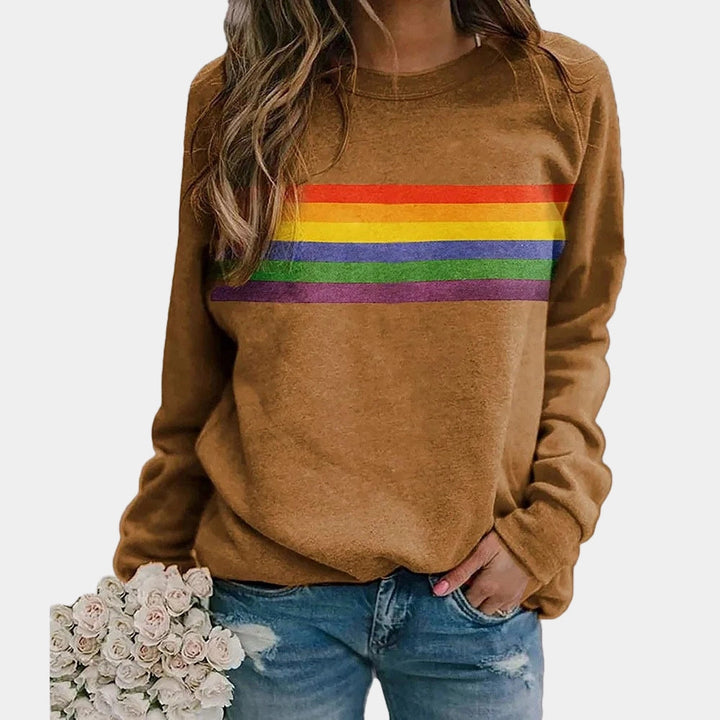 Amarae | Sweatshirt - Cotton blend - Round neck - Long raglan sleeves