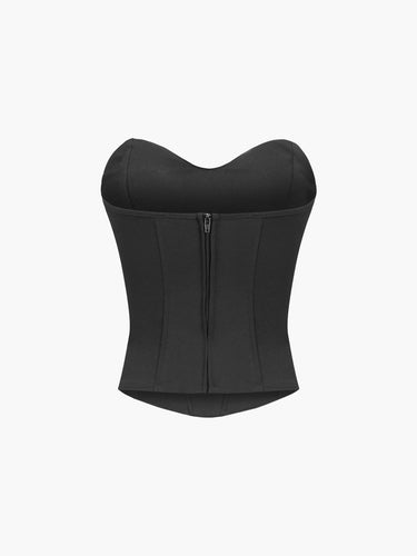 Amarae | Cup Detail with Zipper Tube Corset Top