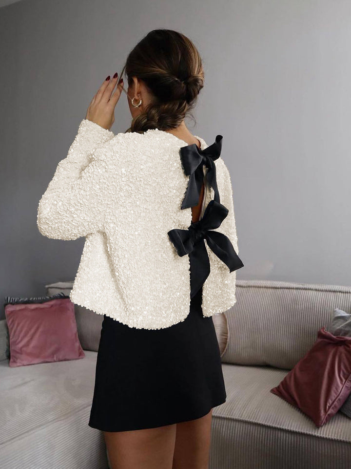 Lune London | Velvet Bow Decor Jacket