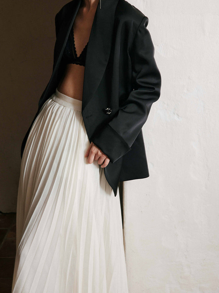 Lune London | Elegant Pleated Maxi Skirt
