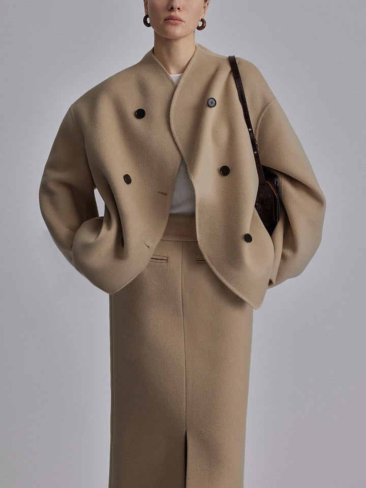Amarae | loose fit jacket with button closure for women