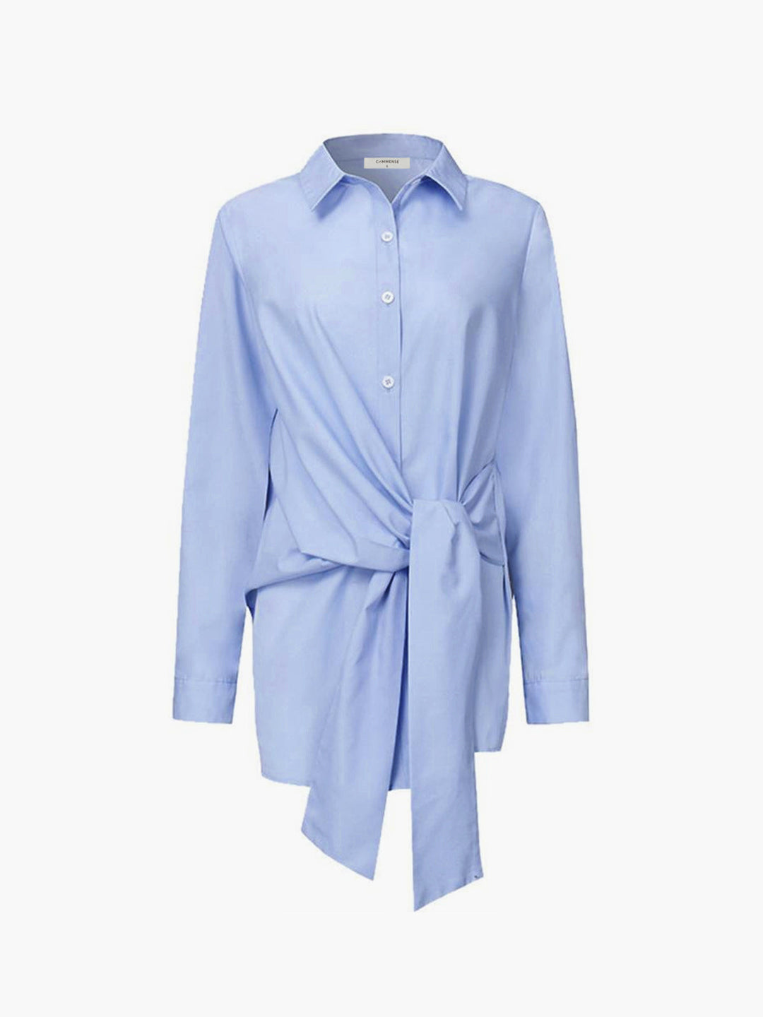 Lune London | Shirt with Tie Belt At The Waist Cotton Blend Elegant and Timeless