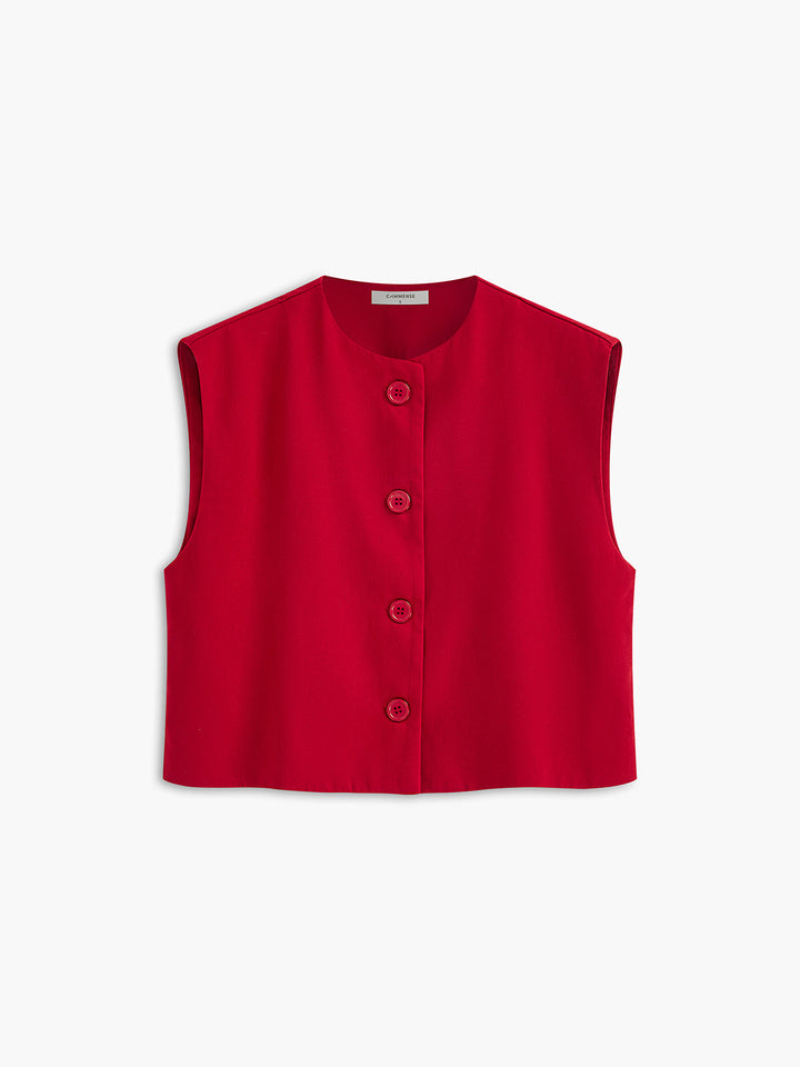 Lune London | Leisure Sleeveless Button Vests