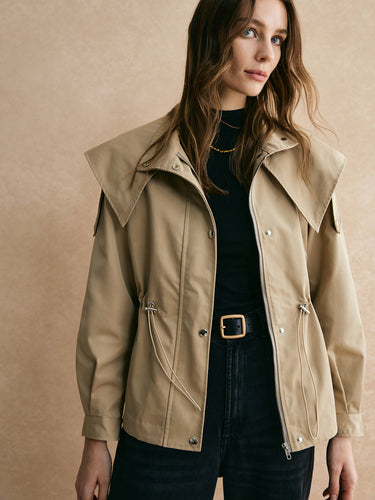 Amarae | Short trench coat with adjustable belt - Classic & Comfortable