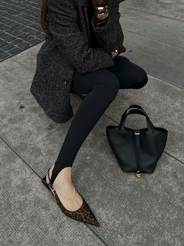 Amarae | Leopard Kitten Slingback Pumps