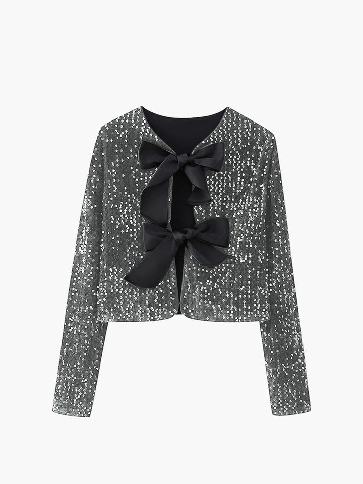 Lune London | Velvet Bow Decor Jacket