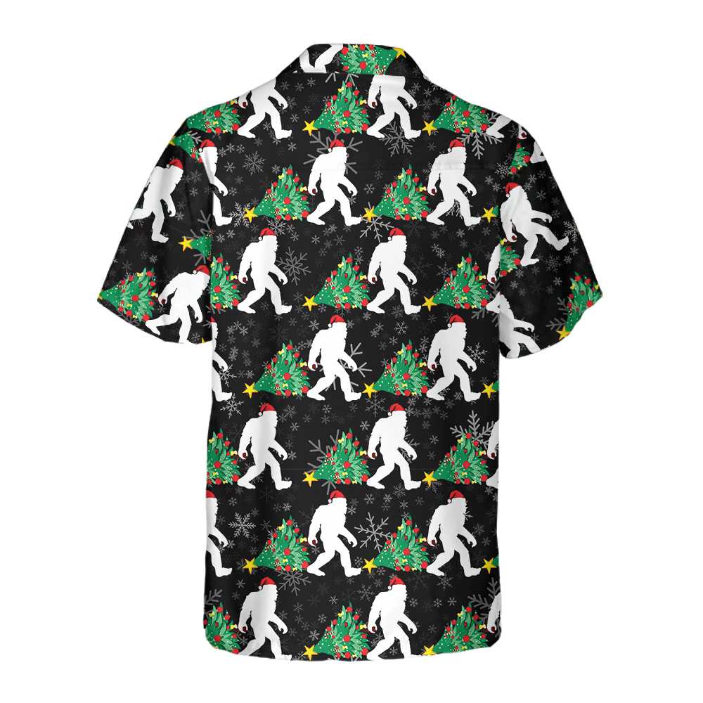 Lune London | Bigfoot For Christmas Hawaiian Shirt, Bigfoot Christmas Shirt, Funny Christmas Gift Idea