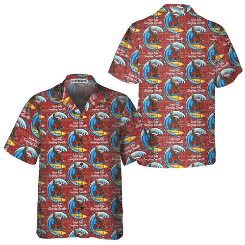 Amarae | Bigfoot Surf Christmas Hawaiian Shirt, Funny Bigfoot Christmas T-Shirt, Best Christmas Gift Idea