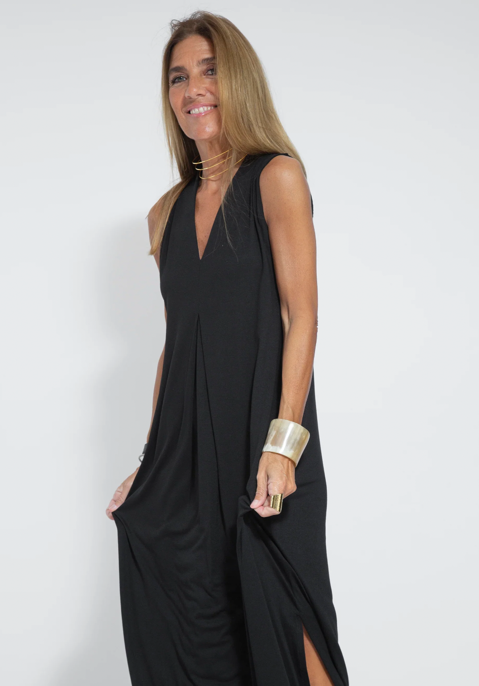 Lune London | Set with Long, Slimming Dress and Vest