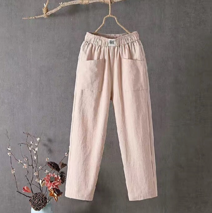 Lune London | Airy Linen Trousers with Elastic waistband for Women