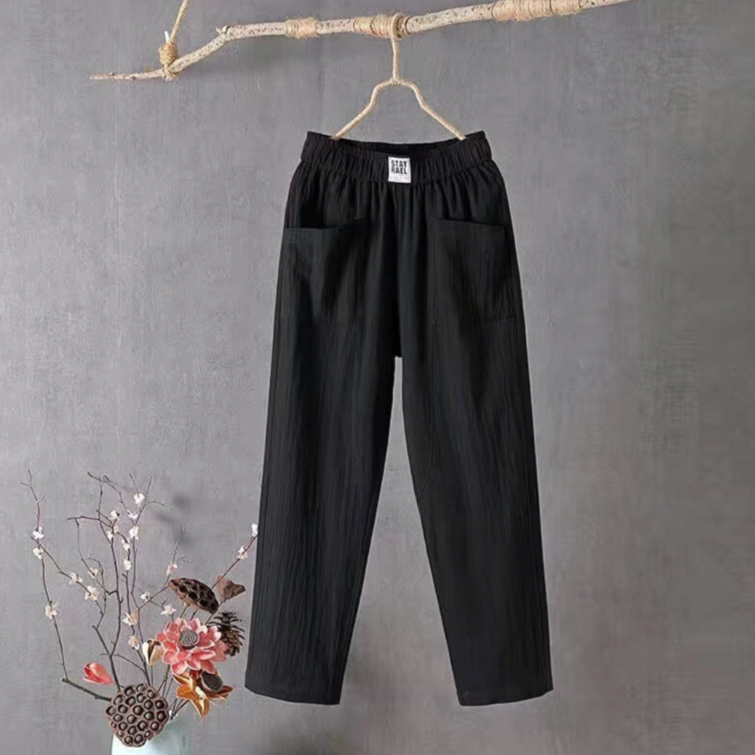 Lune London | Airy Linen Trousers with Elastic waistband for Women