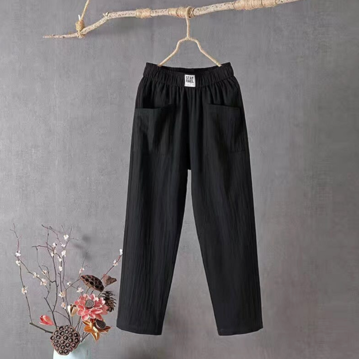 Lune London | Airy Linen Trousers with Elastic waistband for Women