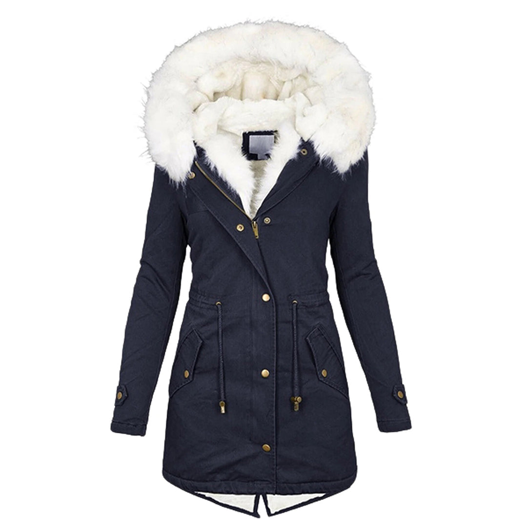 Amarae | Elegant Winter Jacket with Hood and Button Detail