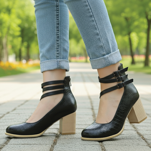 Amarae | Block heel ankle shoes
