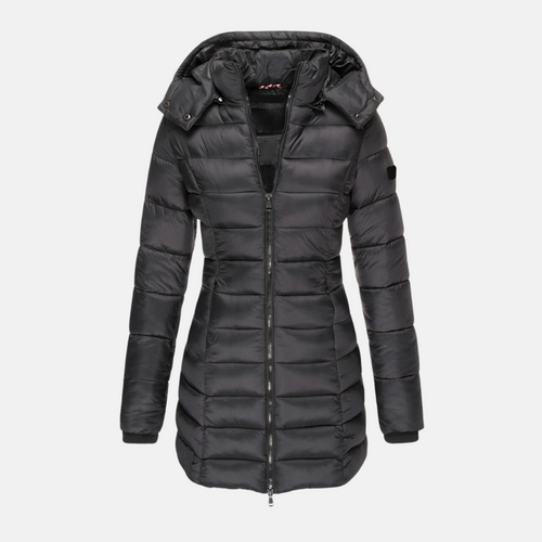 Amarae | Puffer jacket - Slim Fit - Mid length - With hood - Ribbed cuffs