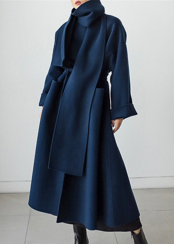 Amarae | Sawtooth Tie Long Sleeve Wool Coats
