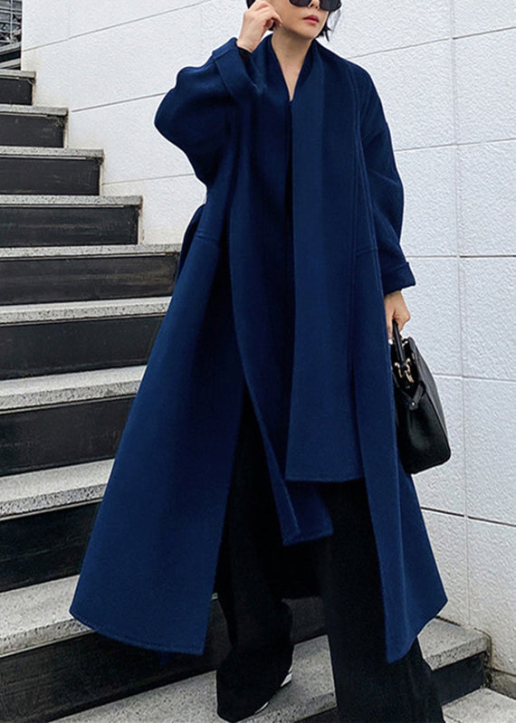 Amarae | Sawtooth Tie Long Sleeve Wool Coats
