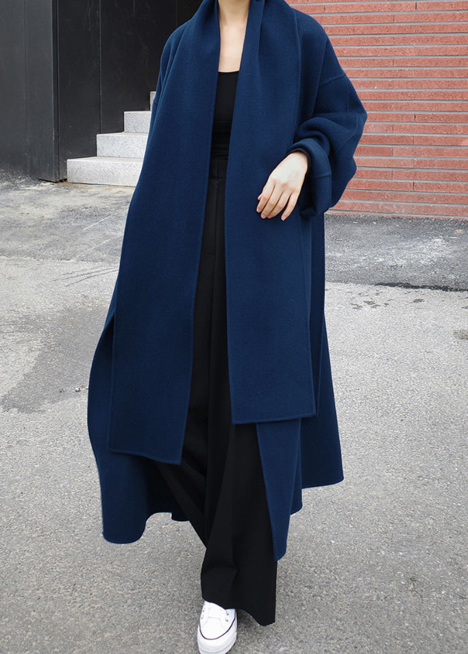 Amarae | Sawtooth Tie Long Sleeve Wool Coats