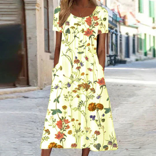 Lune London | Floral Midi Elegant Summer Dresses Women