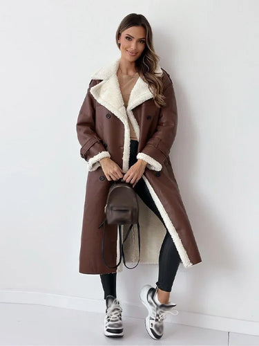 Amarae | Sheepskin Jacket Stylish Long Women's Winter Coat