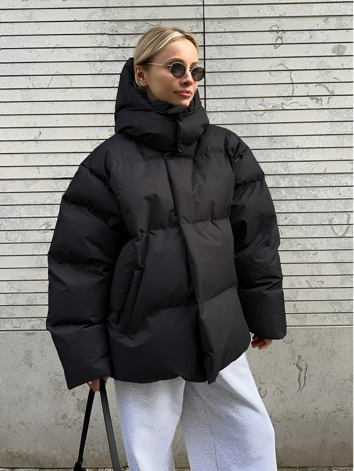 Lune London | Women's Puffer Jacket - Brown - Warm Winter Coat - Comfortable