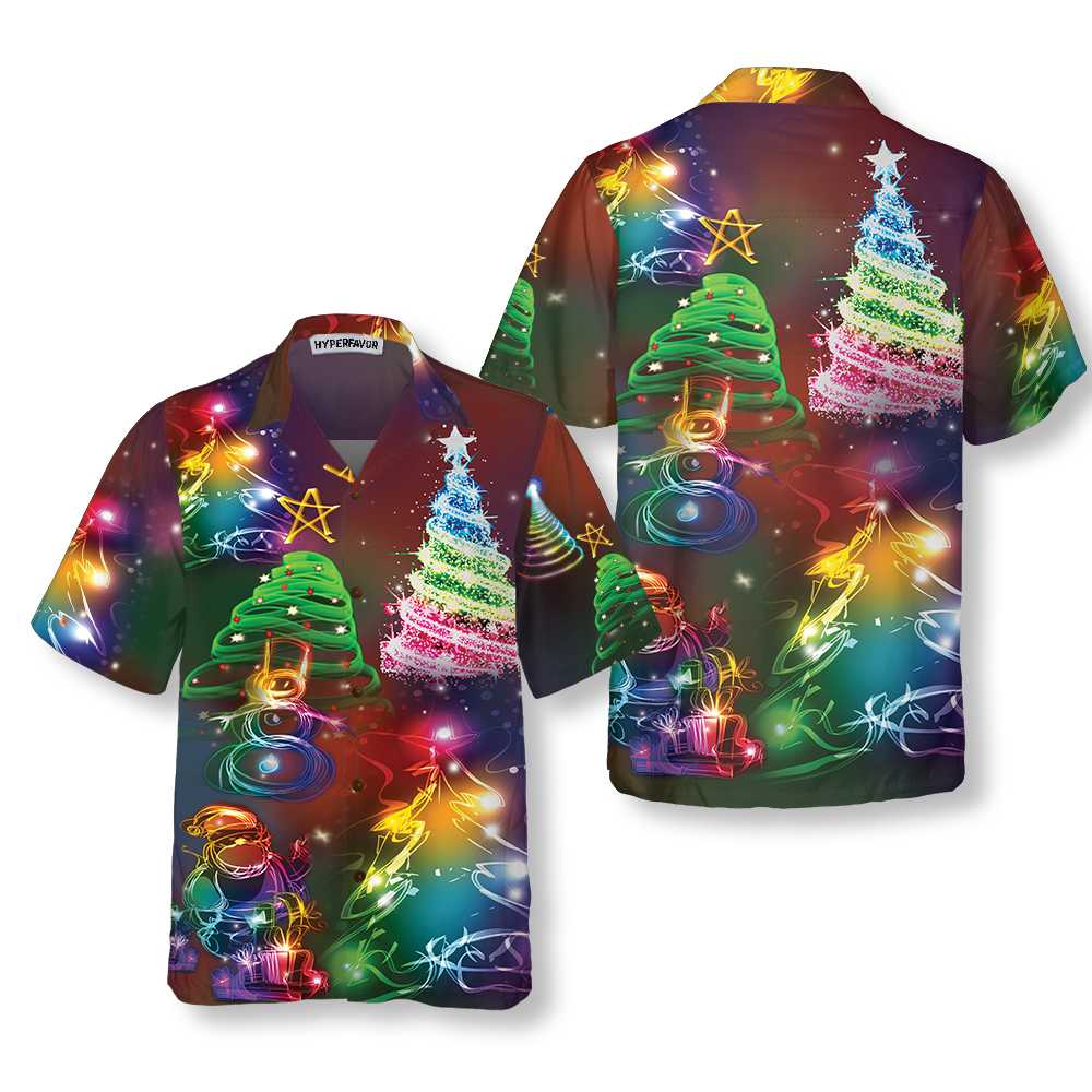 Lune London | Helle Nacht Merry Christmas Hawaiian shirt, 3D Christmas Tree T-shirt, Best gift for Christmas