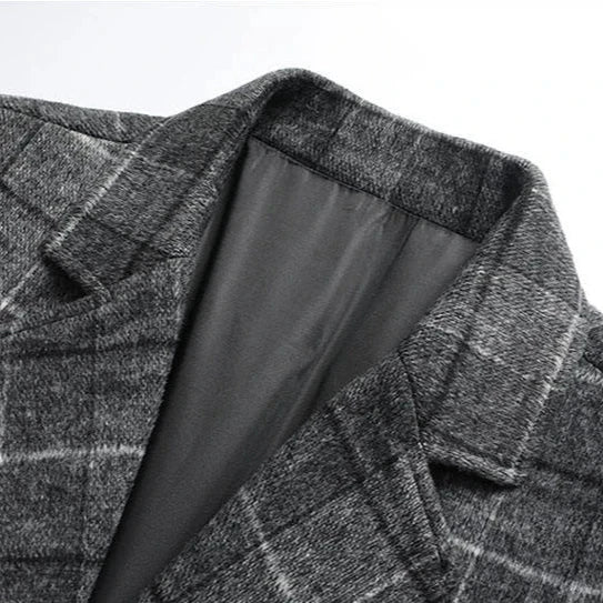 Lune London | Wool Check Overcoat