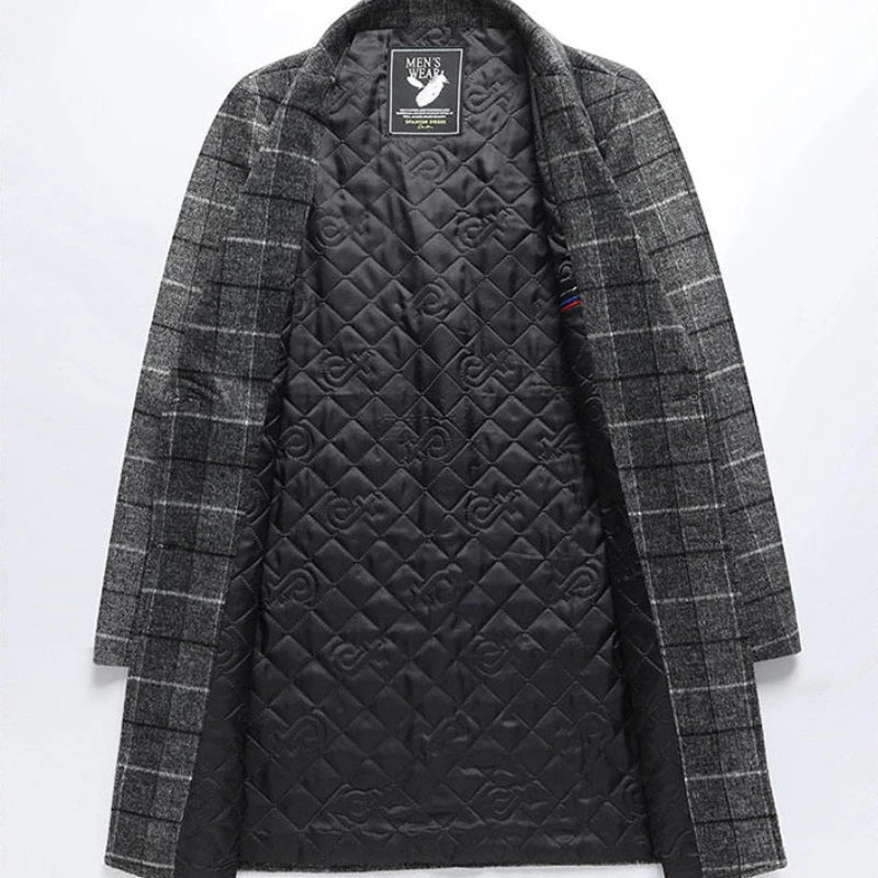 Lune London | Wool Check Overcoat