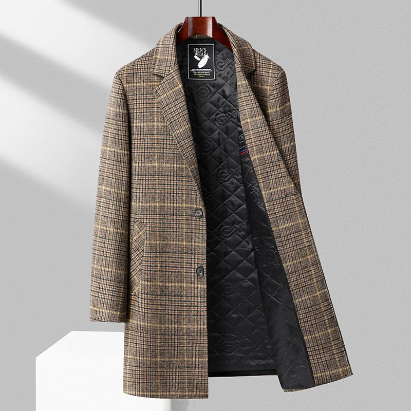 Lune London | Wool Check Overcoat