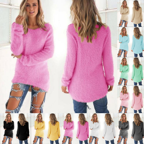Amarae | Knit Sweater - Soft Fluffy Quality - Casual Fit - Long Sleeves